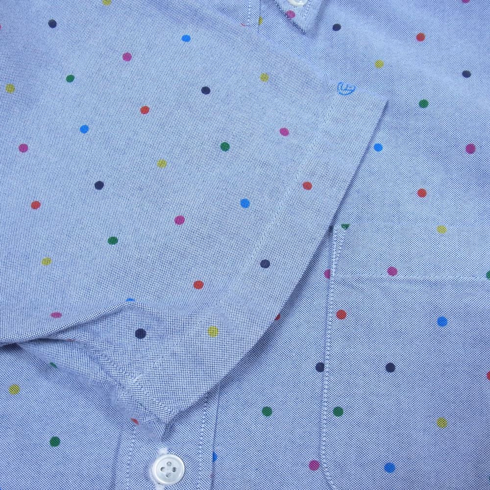 uniform experiment ユニフォームエクスペリメント UE-140081 ドット柄 半袖 シャツ ライトブルー系 3【中古】