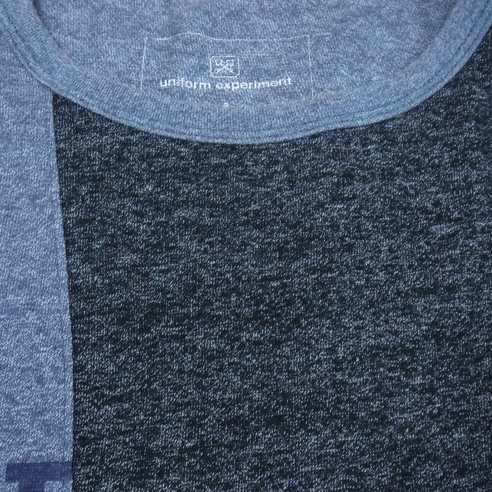 uniform experiment ユニフォームエクスペリメント RECONSTRUCTED CHEST PANEL TEE 半袖 Tシャツ グレー系 ブラック系 3【中古】