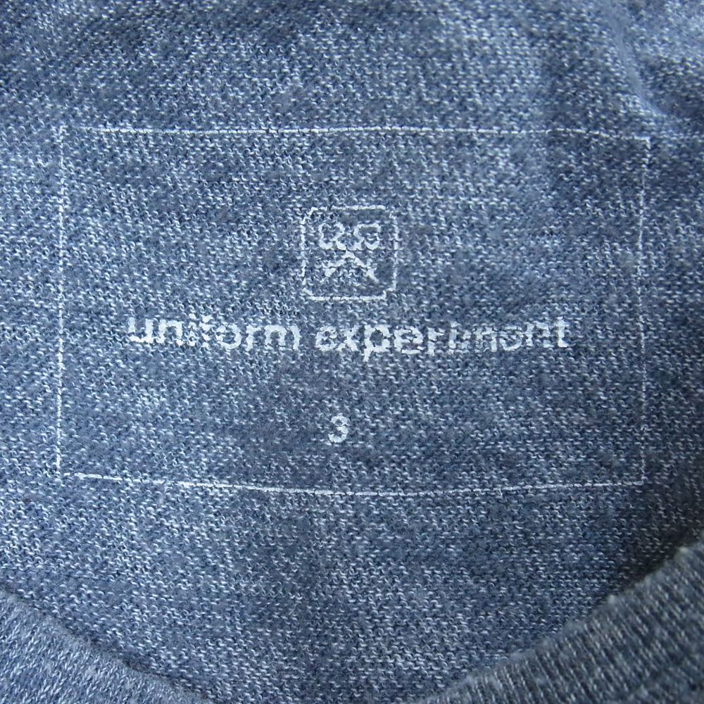uniform experiment ユニフォームエクスペリメント RECONSTRUCTED CHEST PANEL TEE 半袖 Tシャツ グレー系 ブラック系 3【中古】