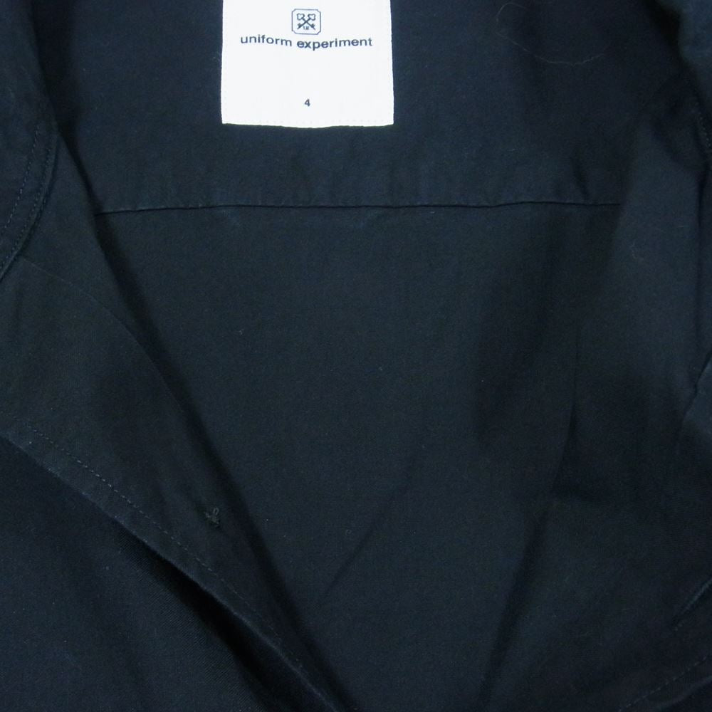 uniform experiment ユニフォームエクスペリメント UE-160028 FABRIC MIX REGULAR SHIRT 長袖 シャツ ブラック系 4【中古】