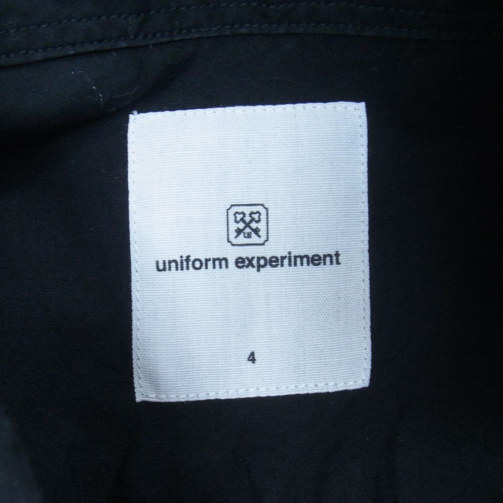 uniform experiment ユニフォームエクスペリメント UE-160028 FABRIC MIX REGULAR SHIRT 長袖 シャツ ブラック系 4【中古】