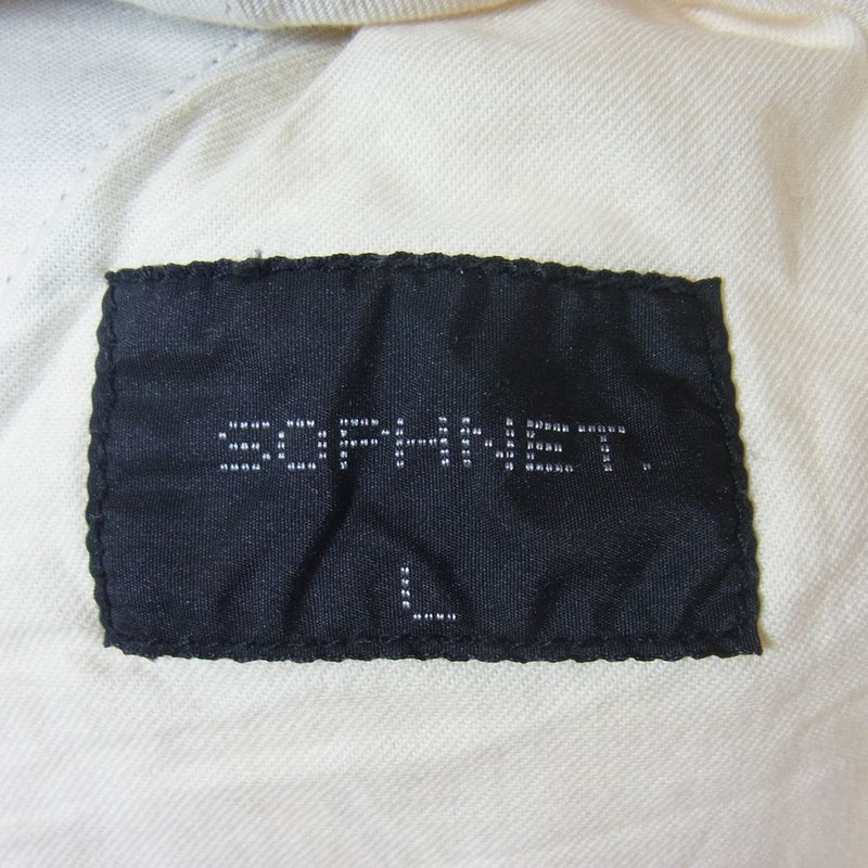 SOPHNET. ソフネット サイド ジップ ポケット カーゴ パンツ オフホワイト系 L【中古】