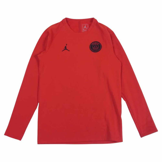 NIKE ナイキ SP190710HSE JORDAN × PARIS SAINT GERMAIN ジョーダン パリ サンジェルマンハーフジップ Tシャツ   レッド系 S【中古】
