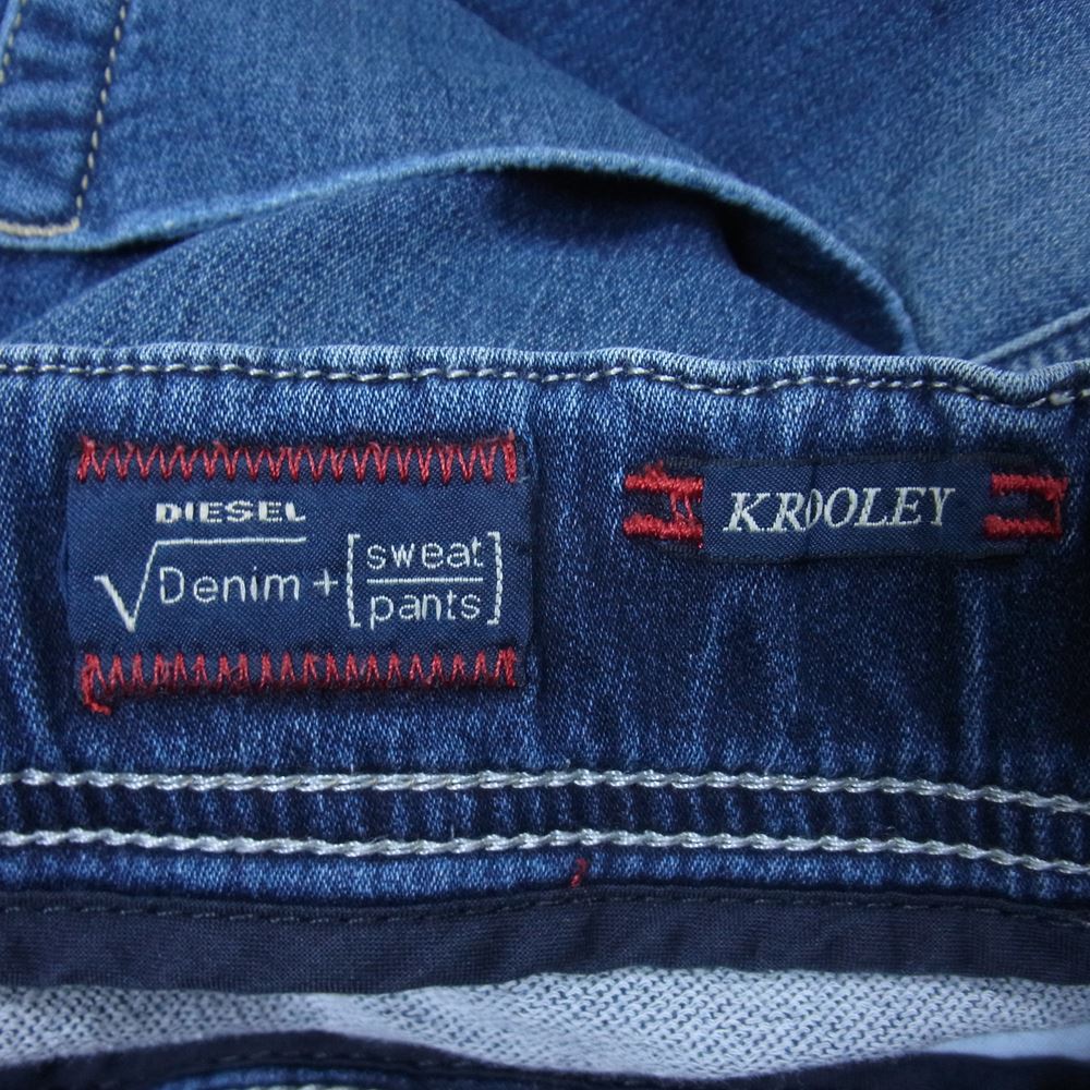 DIESEL ディーゼル 25594 KROOLEY-NE ジョグジーンズ スウェット デニムパンツ インディゴブルー系 32【中古】