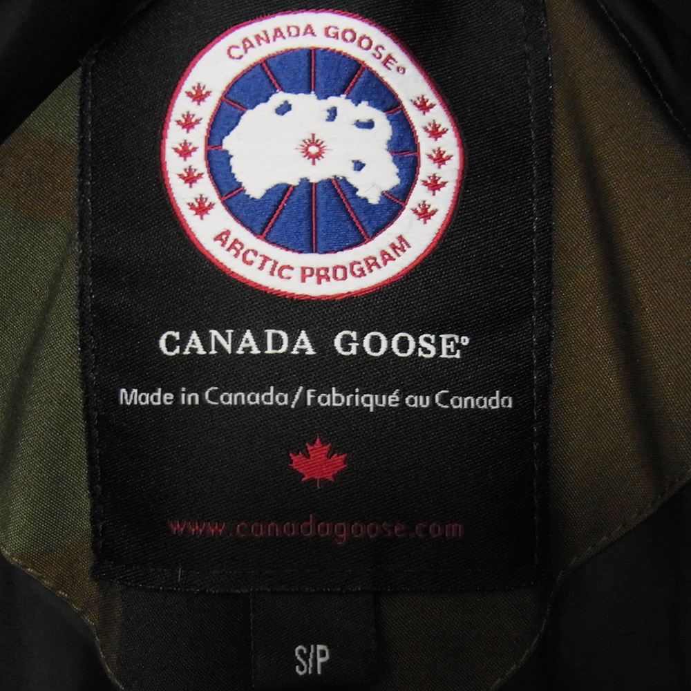 CANADA GOOSE カナダグース 3438JM R 国内正規品 グリフィンインターナショナル JASPER PARKA ジャスパー パーカー ダウン ジャケット 迷彩柄 カーキ系 S/P【中古】