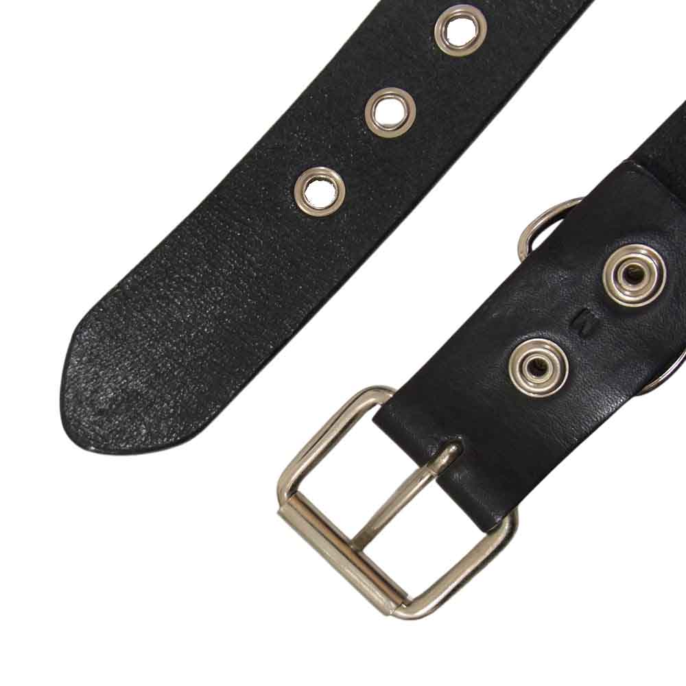 トリプルシックス スタッズ レザー ベルト ブラック系 M【中古】