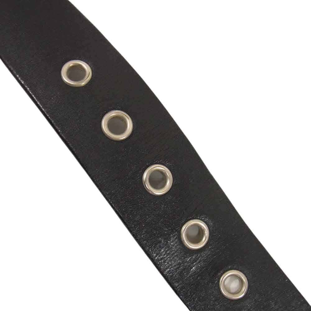 トリプルシックス スタッズ レザー ベルト ブラック系 M【中古】
