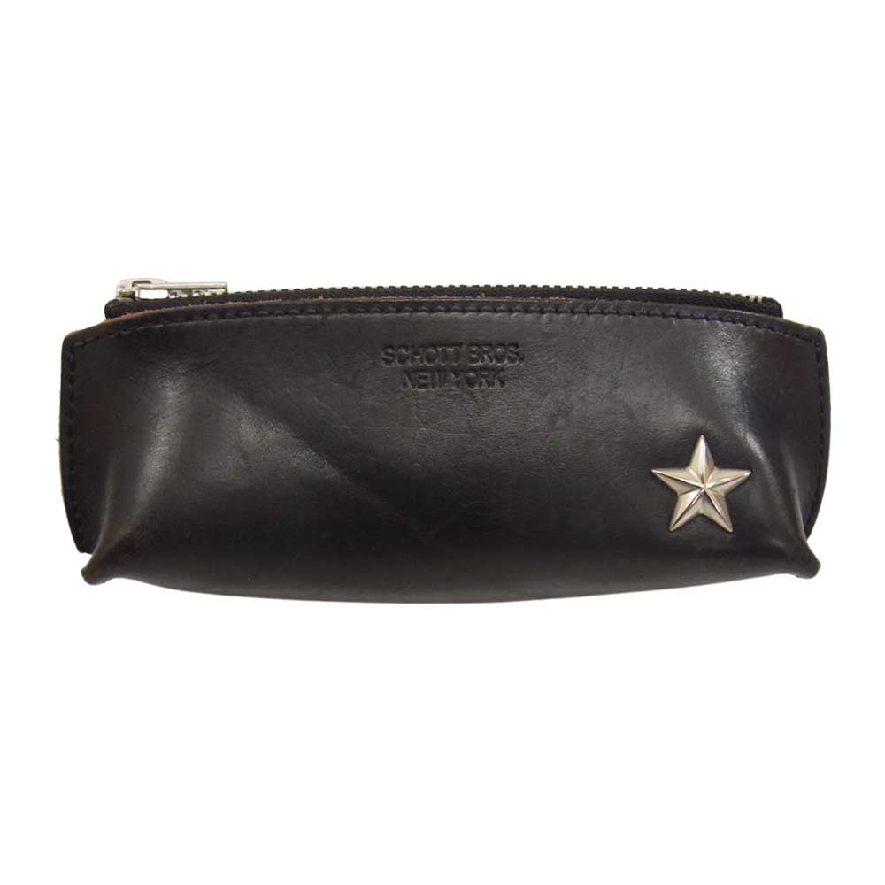 schott ショット レザー ワンスター ペンケース  ブラック系【中古】