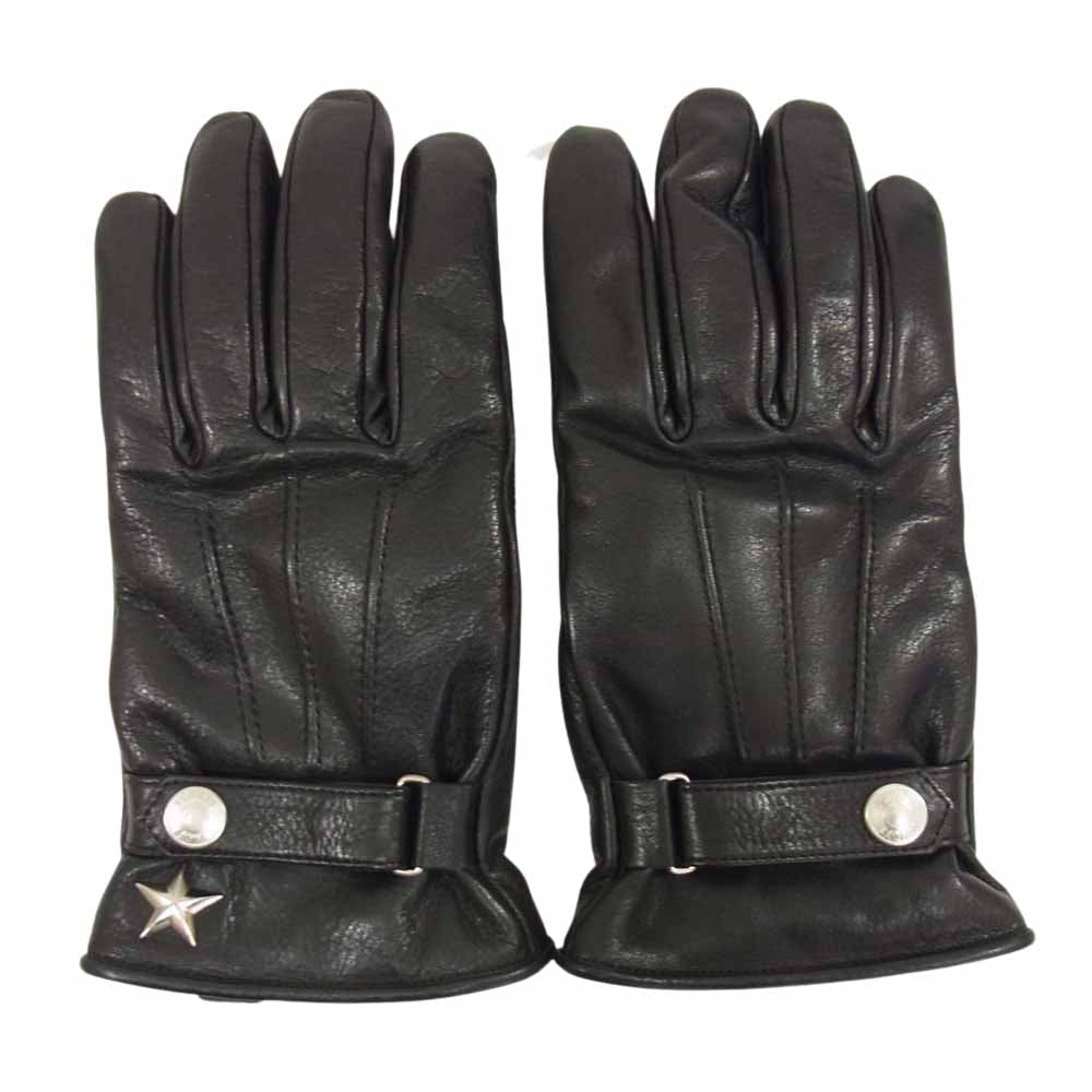 schott ショット レザー ワンスター 内ボア グローブ ブラック系 S【中古】