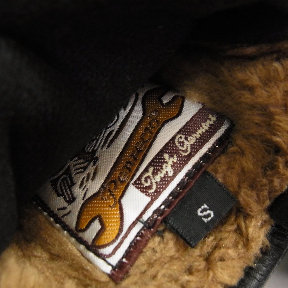 schott ショット レザー ワンスター 内ボア グローブ ブラック系 S【中古】