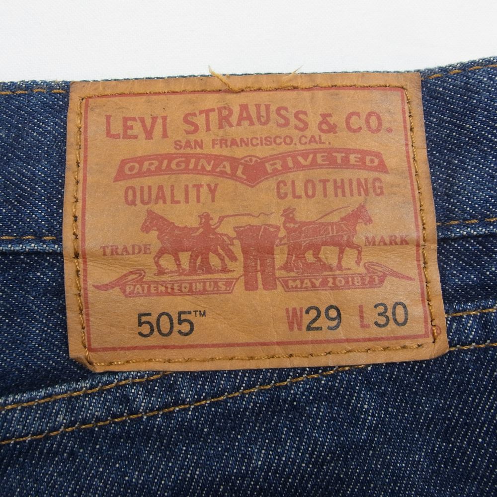Levi's リーバイス 00505-0216 505 ジップフライ 5ポケット レギュラー ストレート デニムパンツ ジーンズ インディゴブルー系 29×30【中古】