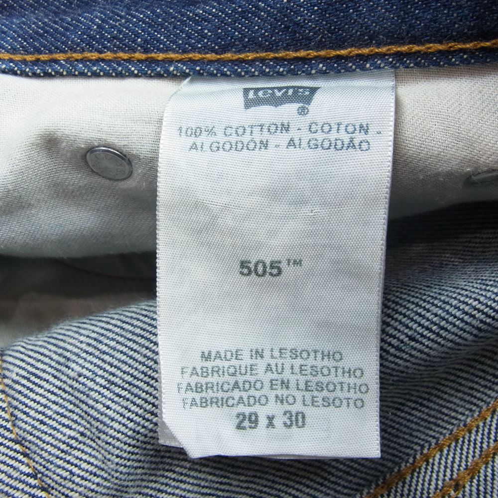 Levi's リーバイス 00505-0216 505 ジップフライ 5ポケット レギュラー ストレート デニムパンツ ジーンズ インディゴブルー系 29×30【中古】