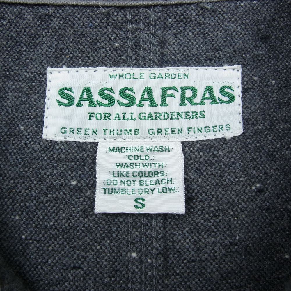 SASAFRAS ササフラス FALL LEAF COAT レーヨン混 ネップ ウール フォールリーフ コート グレー系 S【中古】
