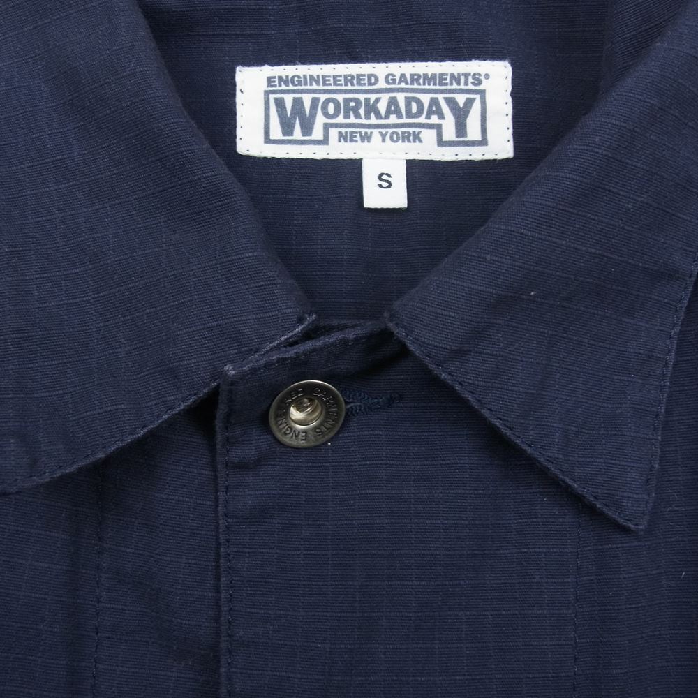 Engineered Garments エンジニアードガーメンツ WORKADAY ワーカデイ リップストップ ショップコート  ネイビー系 S【中古】