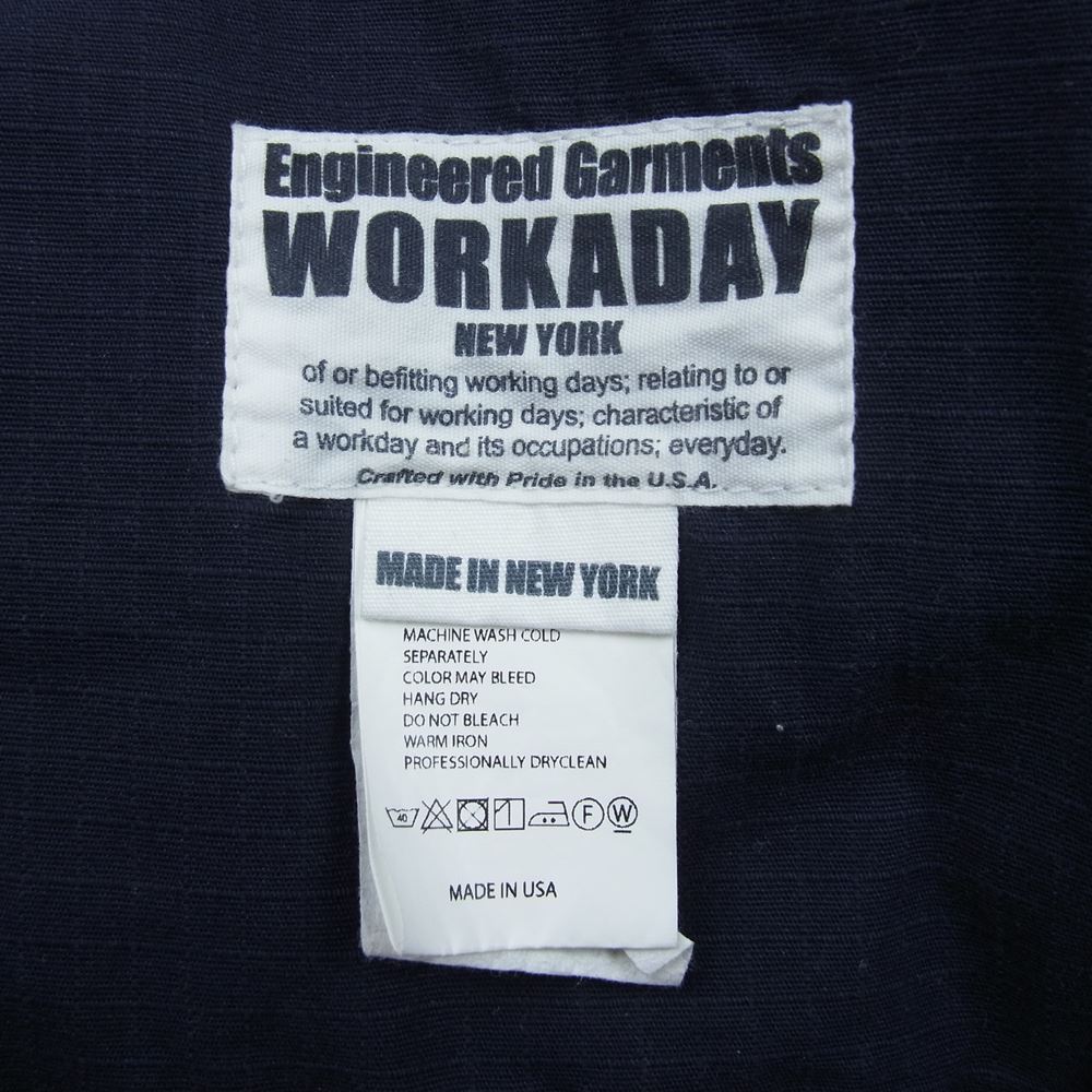 Engineered Garments エンジニアードガーメンツ WORKADAY ワーカデイ リップストップ ショップコート  ネイビー系 S【中古】