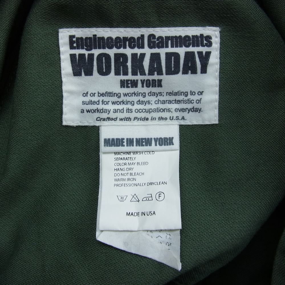 Engineered Garments エンジニアードガーメンツ WORKADAY ワーカデイ ショップコート カーキ カーキ系 XS【中古】