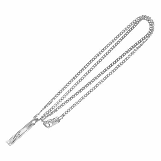 GUCCI グッチ カットアウトG ロゴプレート ペンダントトップ ネックレス シルバー系【中古】
