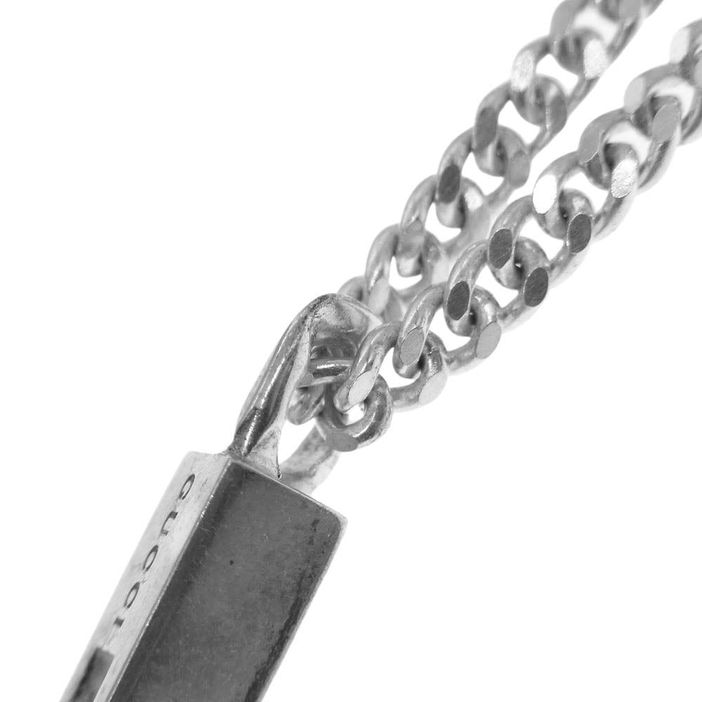 GUCCI グッチ カットアウトG ロゴプレート ペンダントトップ ネックレス シルバー系【中古】