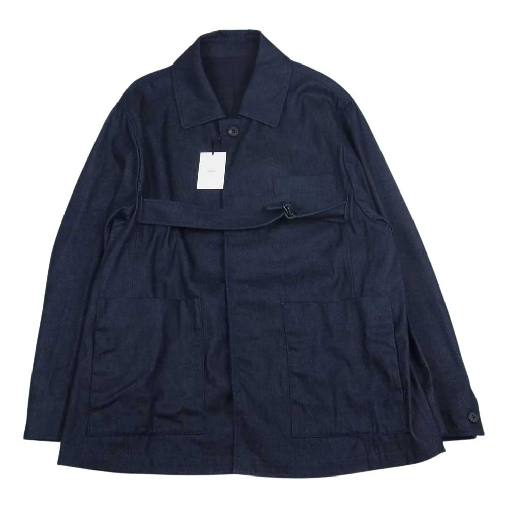 シュタイン ST.294-1 OVERSIZED BELTED DENIM JACKET オーバーサイズ ベルテッド デニムジャケット インディゴブルー系 S【美品】【中古】