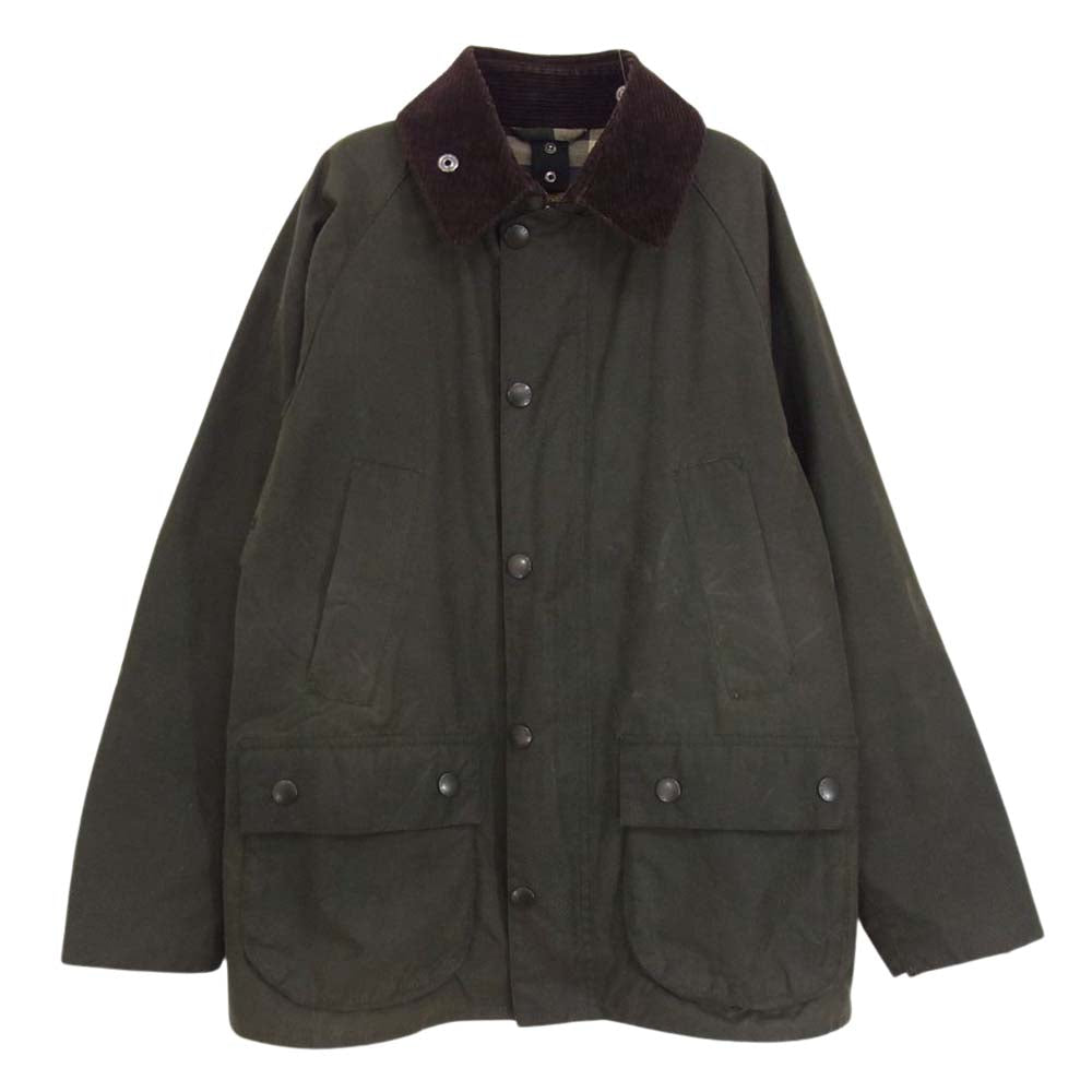 Barbour バブアー 英国製 BEDALE SL ビデイル スリムフィット オイルド ジャケット カーキ系 34【中古】