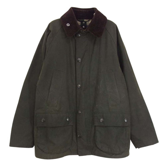 Barbour バブアー 英国製 BEDALE SL ビデイル スリムフィット オイルド ジャケット カーキ系 34【中古】