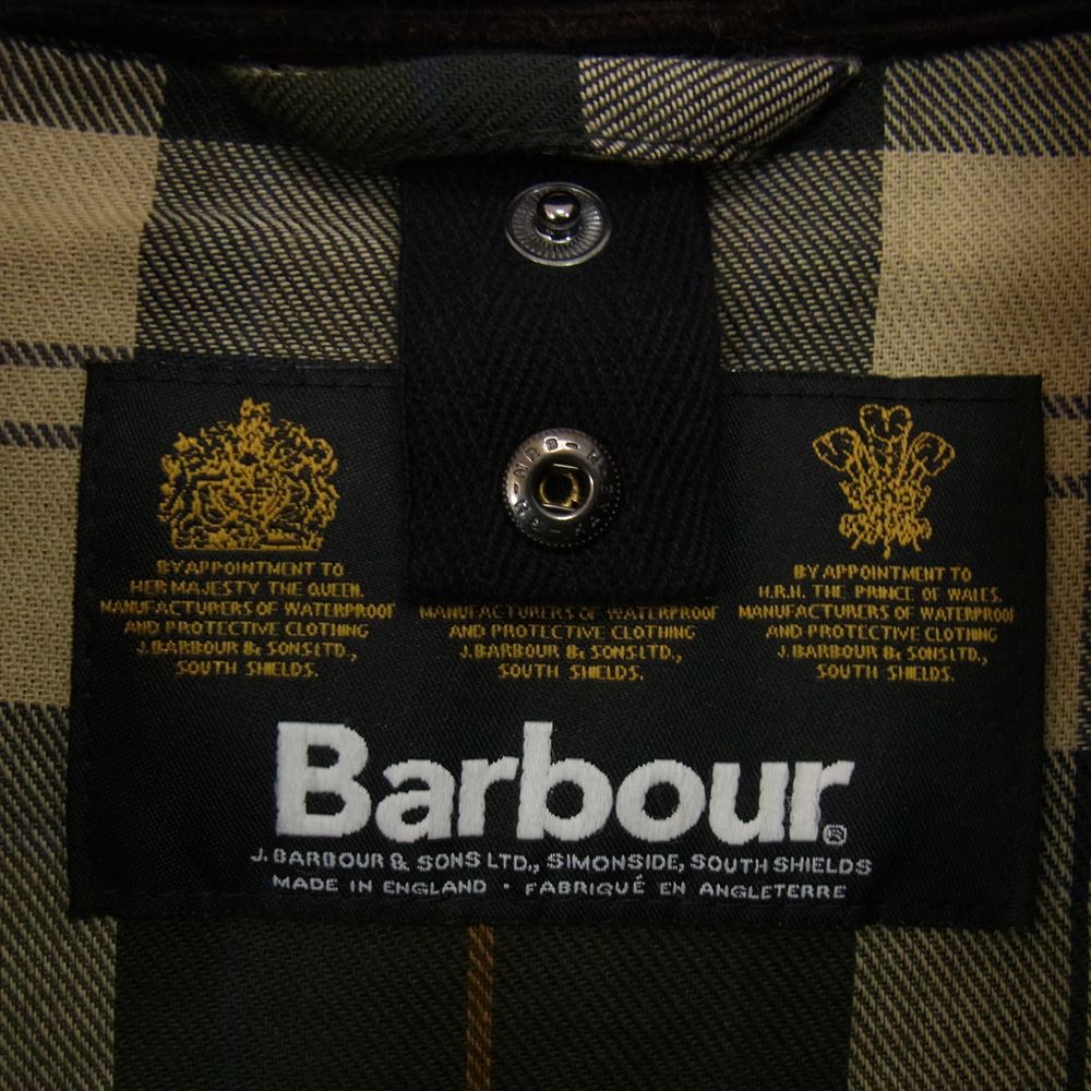 Barbour バブアー 英国製 BEDALE SL ビデイル スリムフィット オイルド ジャケット カーキ系 34【中古】