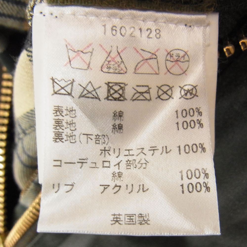 Barbour バブアー 英国製 BEDALE SL ビデイル スリムフィット オイルド ジャケット カーキ系 34【中古】