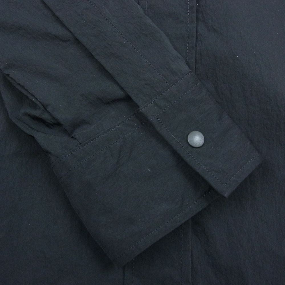 N.HOOLYWOOD エヌハリウッド 192-SH04-011 ストレッチ 塩縮ナイロン レイヤード ビッグ シャツ 長袖 シャツ ブラック系 40【中古】