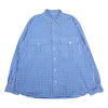 PORTER CLASSIC ポータークラシック 20SS  ROLL UP TRICOLOR SHIRT GINGHAM CHECK SHIRT ギンガムチェック ロールアップ 長袖 シャツ ブルー系 L【中古】