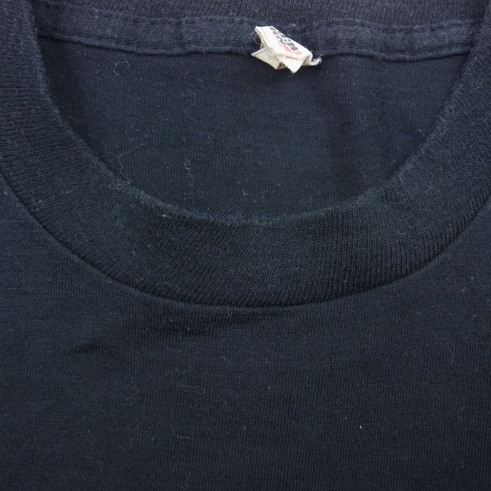 スクリーンスターズ 80s USA製 プリント クルーネック 半袖 Tシャツ TEE  ブラック系 S【中古】