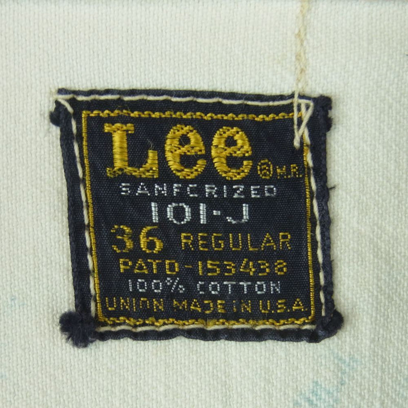 Lee リー 101-J ヴィンテージ ブリーチ デニム ジャケット アメリカ製 インディゴブルー系 ホワイト系 36 REGULAR【中古】