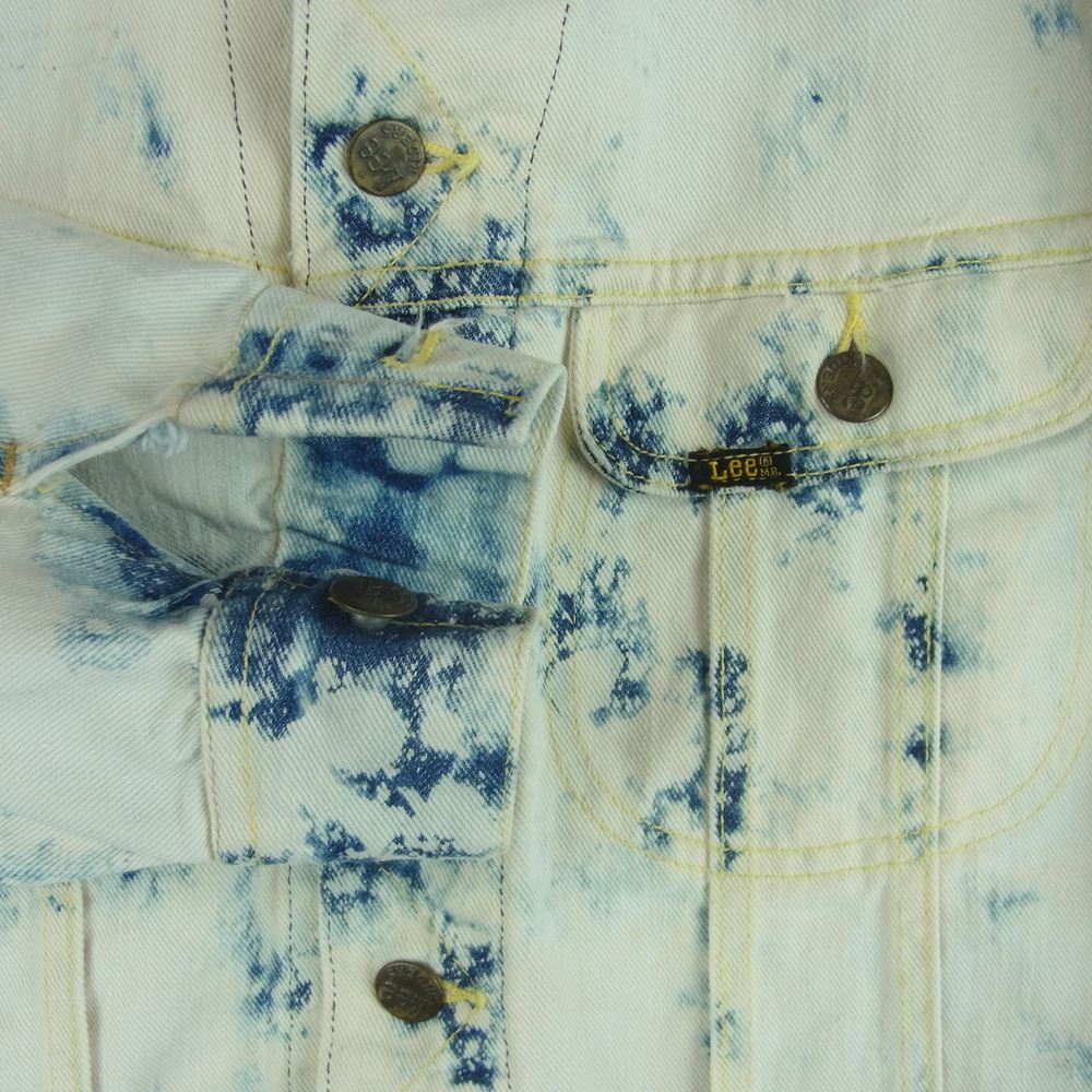 Lee リー 101-J ヴィンテージ ブリーチ デニム ジャケット アメリカ製 インディゴブルー系 ホワイト系 36 REGULAR【中古】