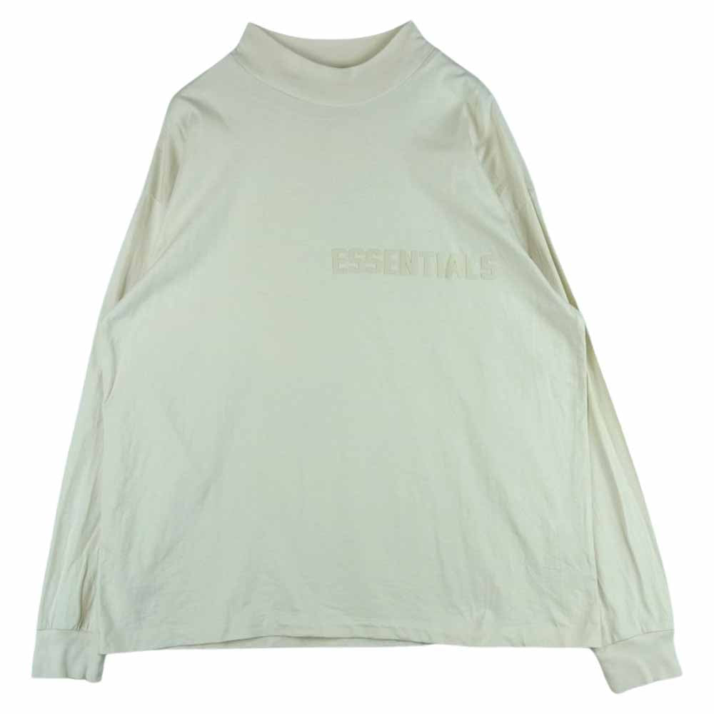 FEAR OF GOD フィアオブゴッド 22AW ESSENTIALS エッセンシャルズ SS TEE EGG SHELL モックネック 長袖 Tシャツ ライトベージュ系 S【中古】