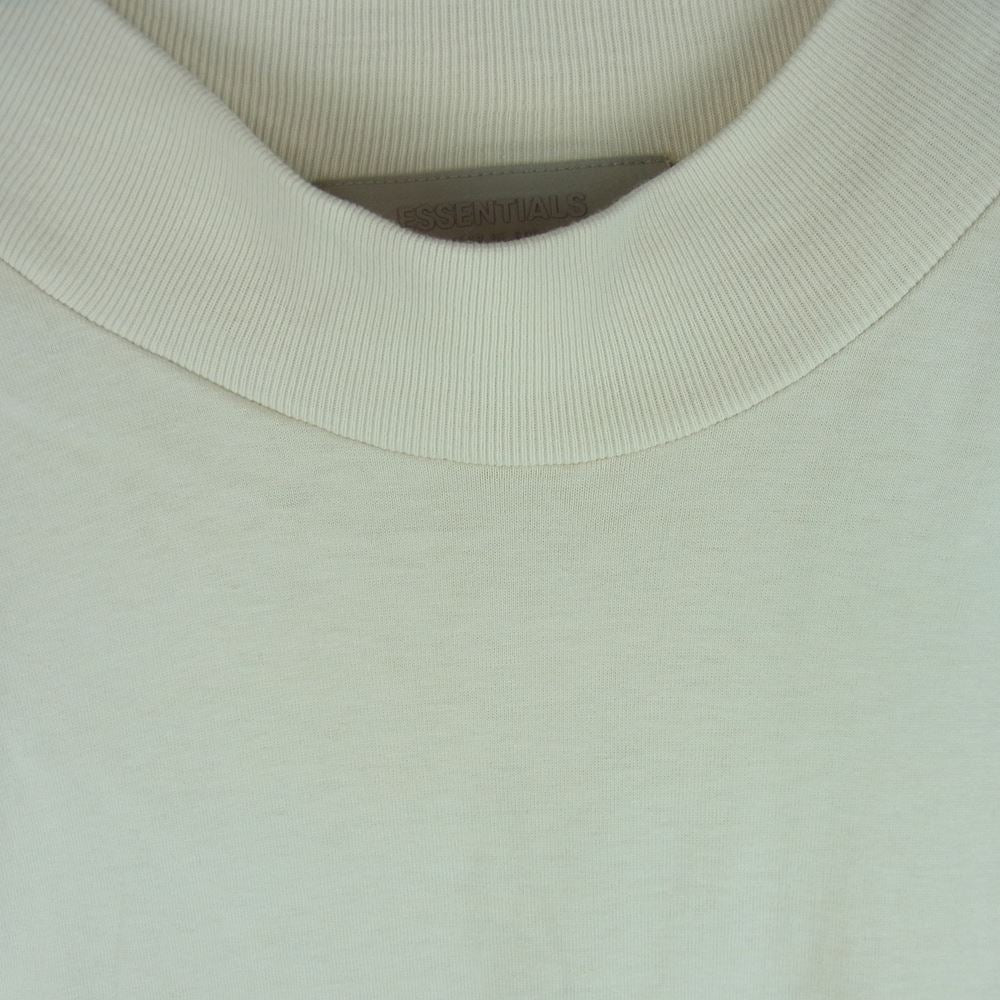 FEAR OF GOD フィアオブゴッド 22AW ESSENTIALS エッセンシャルズ SS TEE EGG SHELL モックネック 長袖 Tシャツ ライトベージュ系 S【中古】