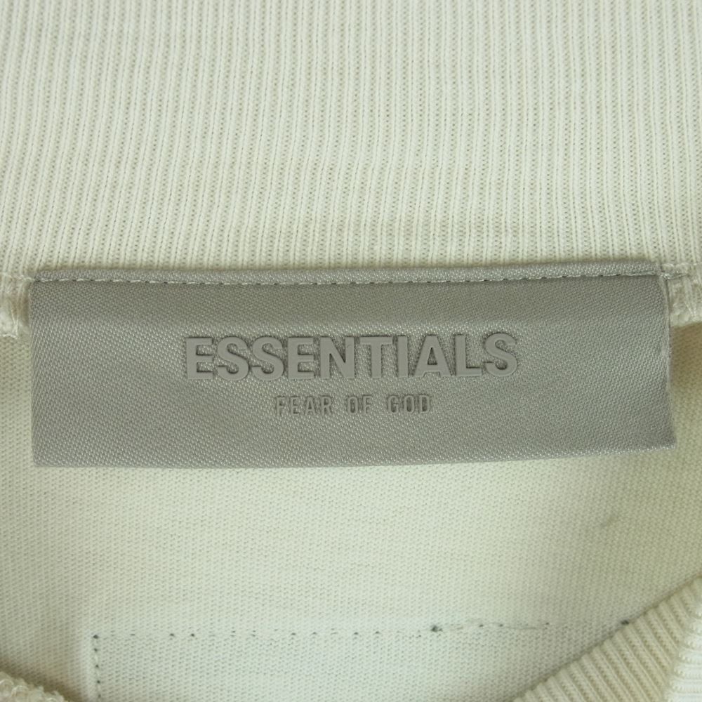 FEAR OF GOD フィアオブゴッド 22AW ESSENTIALS エッセンシャルズ SS TEE EGG SHELL モックネック 長袖 Tシャツ ライトベージュ系 S【中古】