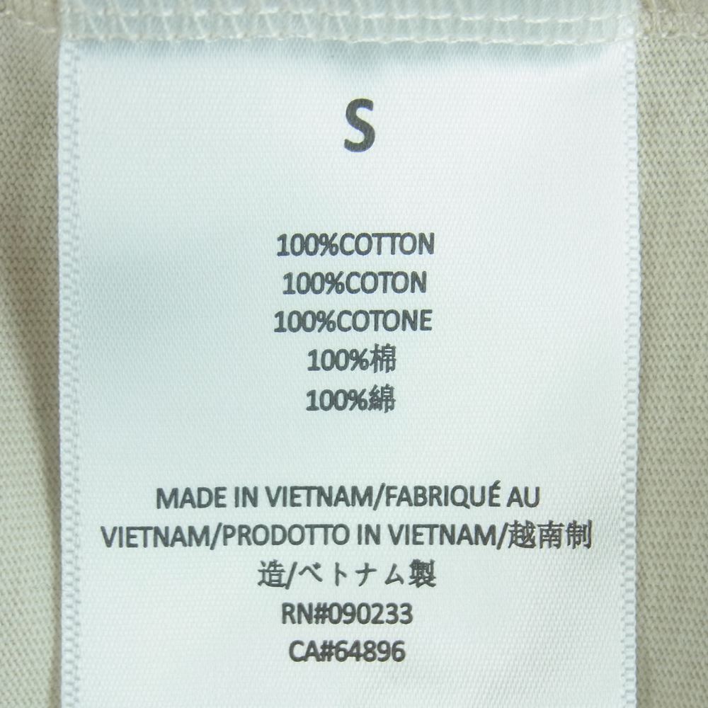 FEAR OF GOD フィアオブゴッド 22AW ESSENTIALS エッセンシャルズ SS TEE EGG SHELL モックネック 長袖 Tシャツ ライトベージュ系 S【中古】