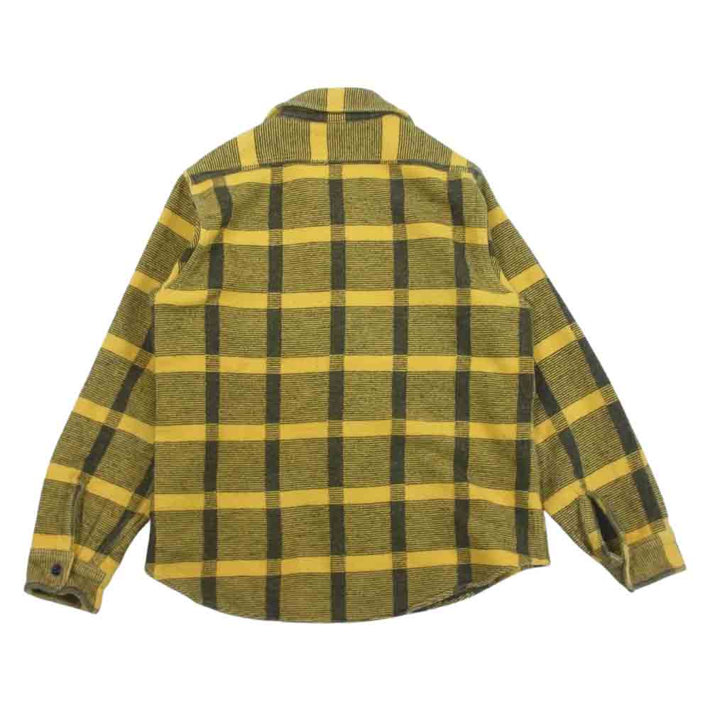 シュガーケーン SC26715 ツイルチェック 長袖 ワーク シャツ  イエロー系 M【中古】