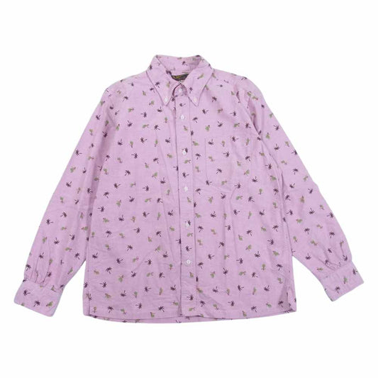 SUN SURF サンサーフ SS24815 HULA DANCER OXFORD L/S B.D. SHIRT長袖 長袖 シャツ レッド系 M【中古】