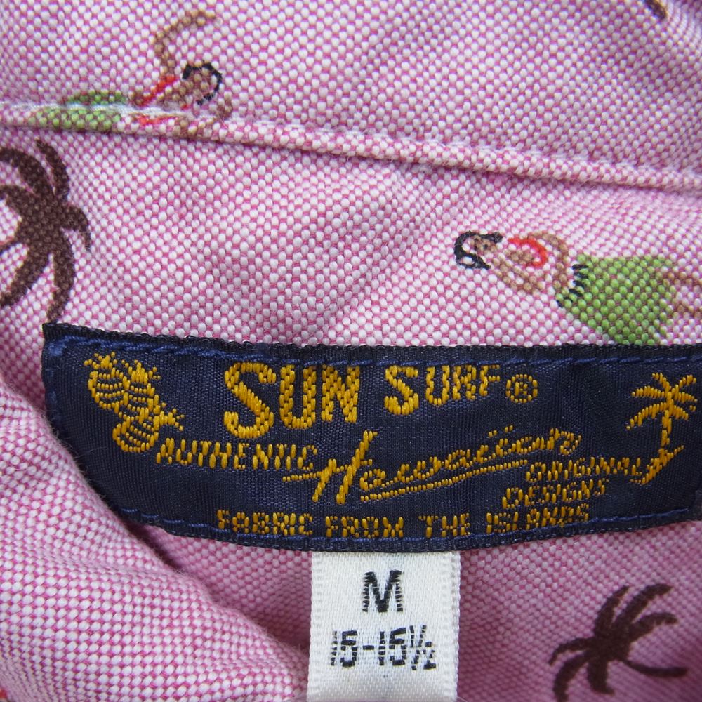 SUN SURF サンサーフ SS24815 HULA DANCER OXFORD L/S B.D. SHIRT長袖 長袖 シャツ レッド系 M【中古】