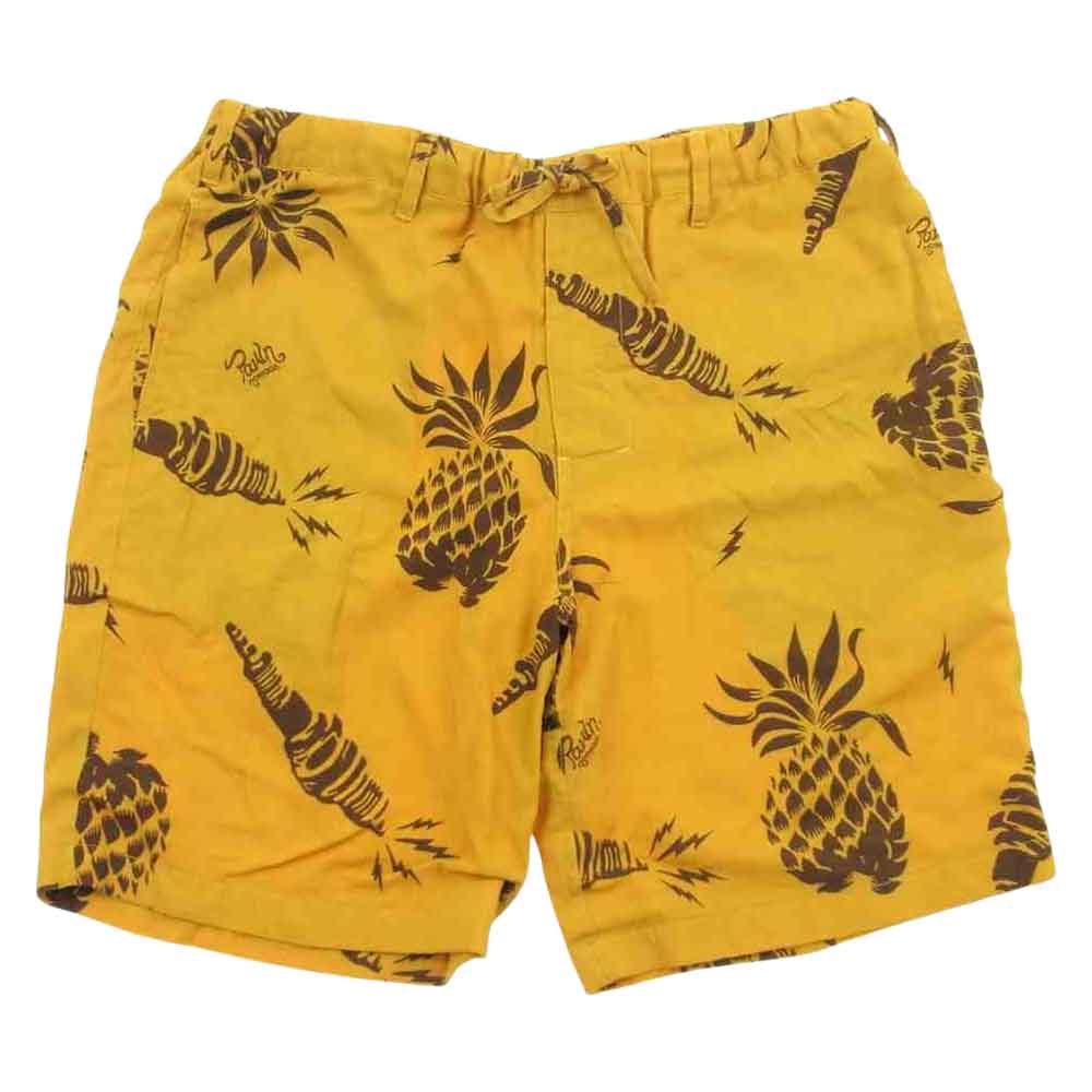 ポーン パイナップル アロハシャツ ショーツ セットアップ イエロー系 L【中古】