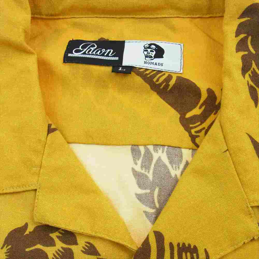 ポーン パイナップル アロハシャツ ショーツ セットアップ イエロー系 L【中古】