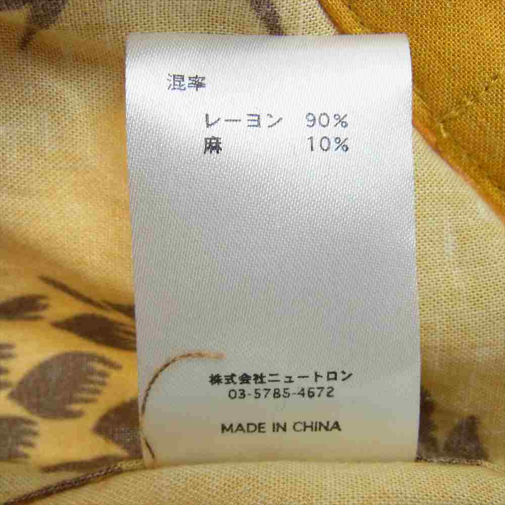 ポーン パイナップル アロハシャツ ショーツ セットアップ イエロー系 L【中古】