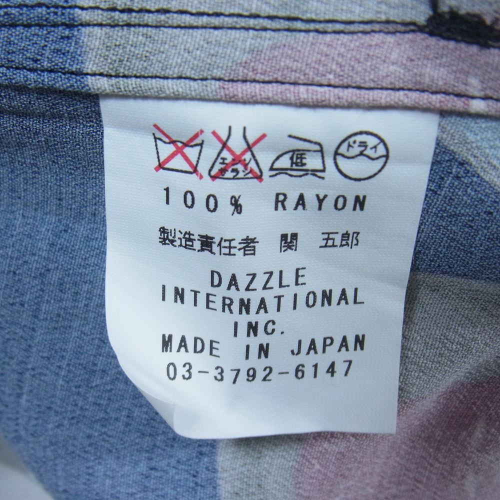 ドライボーンズ どろろ アロハ シャツ 開襟 手塚治虫 ネイビー系 XS【中古】