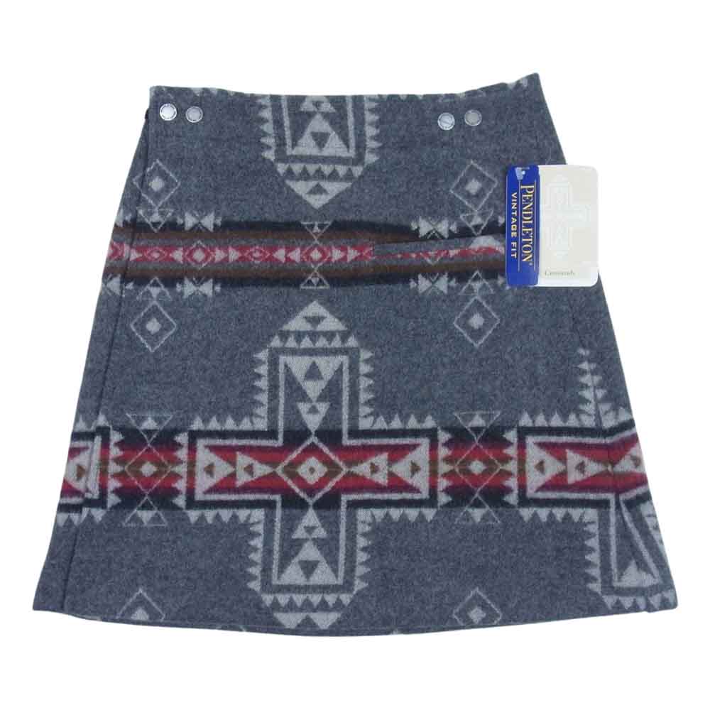 PENDLETON ペンドルトン ウール ラップ スカート グレー系 S【新古品】【未使用】【中古】