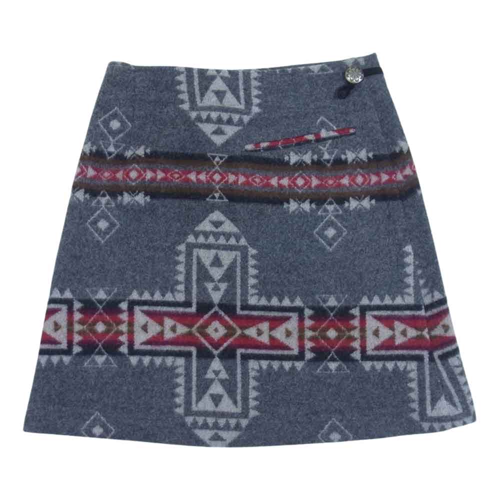 PENDLETON ペンドルトン ウール ラップ スカート グレー系 S【新古品】【未使用】【中古】