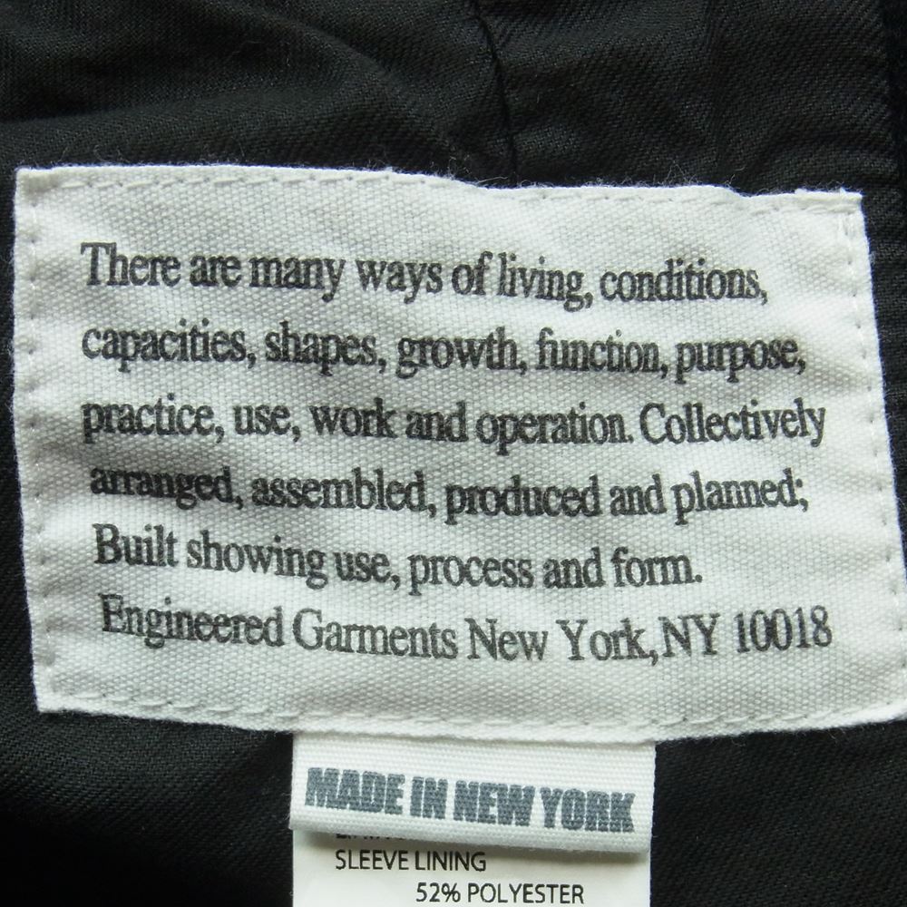 Engineered Garments エンジニアードガーメンツ カシミヤ混ウール アンドーバー テーラード ジャケット ブラック系 M【中古】