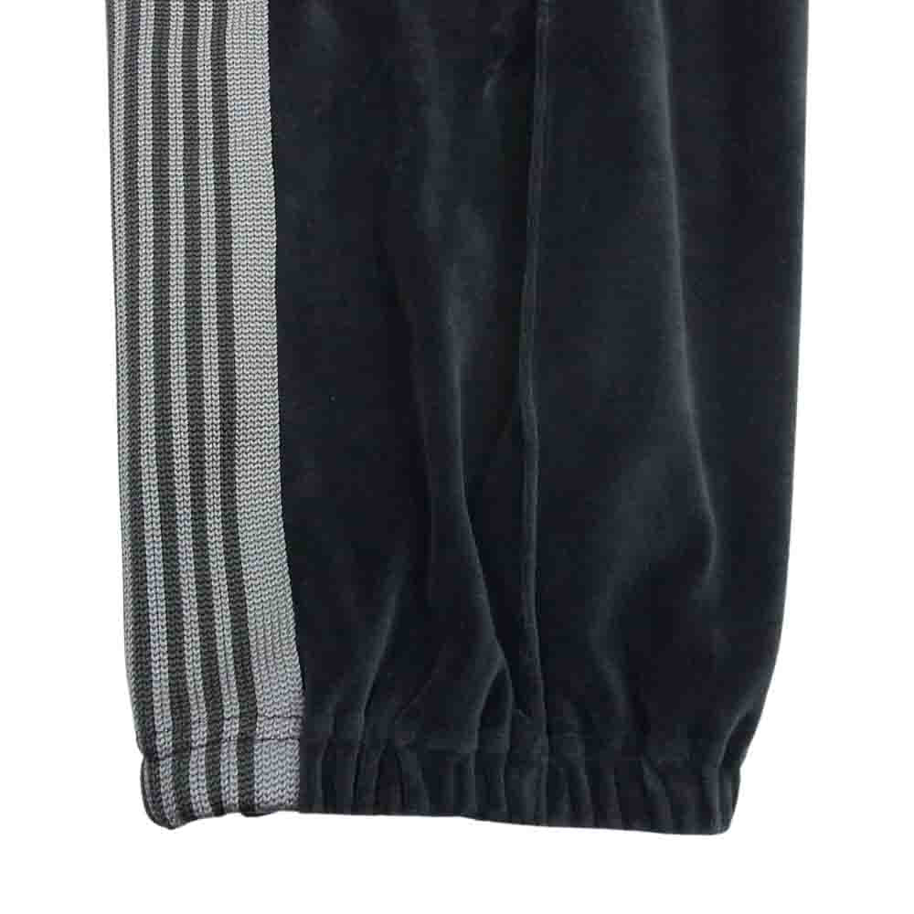 Needles ニードルス 22AW LQ473 SP ZIP TRACK PT C/PE VELOUR ベロア ジップ トラック パンツ チャコール系 L【新古品】【未使用】【中古】