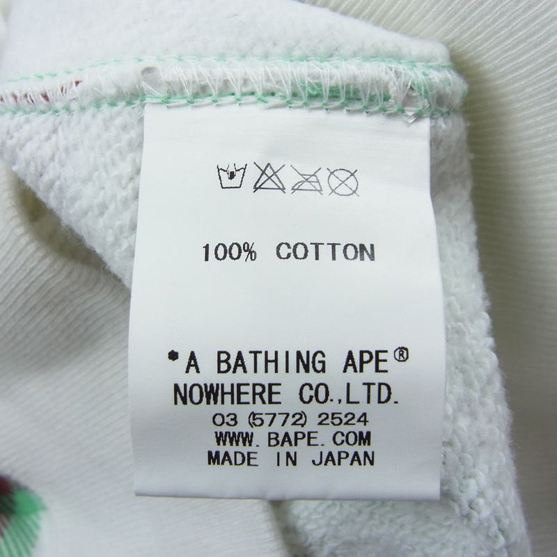 A BATHING APE アベイシングエイプ チェック ジップ パーカー グリーン