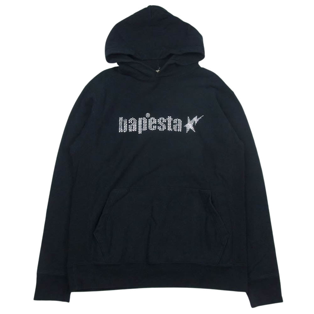 A BATHING APE アベイシングエイプ BAPESTA ラインストーン パーカー  グレー系 M【中古】