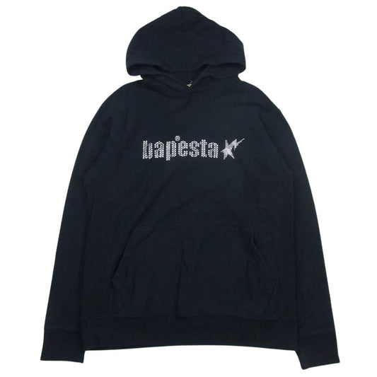 A BATHING APE アベイシングエイプ BAPESTA ラインストーン パーカー  グレー系 M【中古】